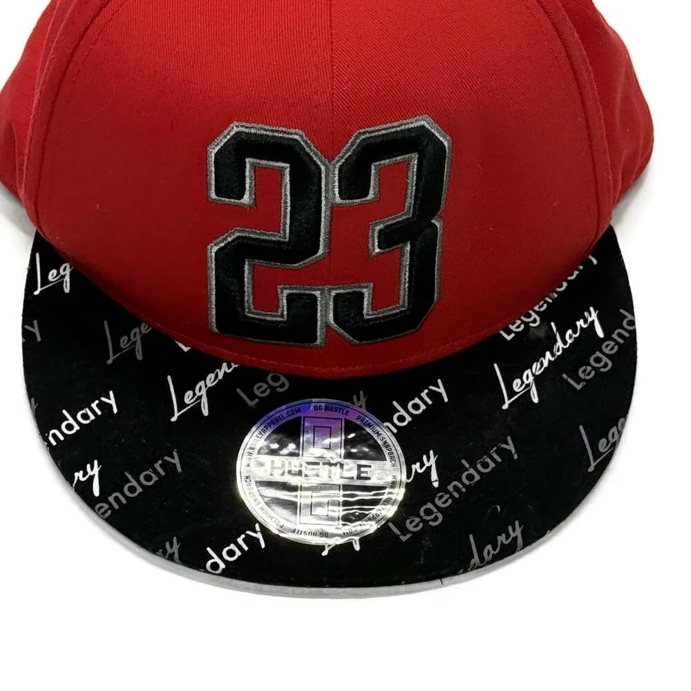 OG hustle 23 Snapback Hat Cap Red‎ Black Legendary Youth Boys Adjustable